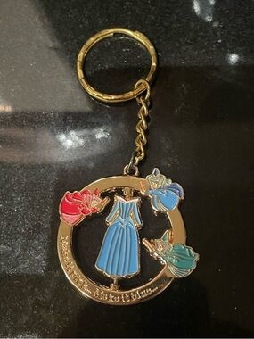 Loungefly make it pink make it blue sleeping beauty Keychain Retired HTF